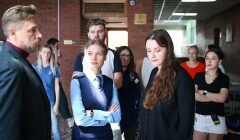 На съемочной площадке